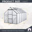 Serre en polycarbonate 6 x 12 pour l'extérieur noir