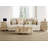 Scarlett 3 Piece Living Room Table Set - Including One Coffee Table & Two Rattan Side Tables, Oak