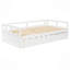 Lit de jour extensible avec couchette, lit de jour en bois avec couchette-396858145