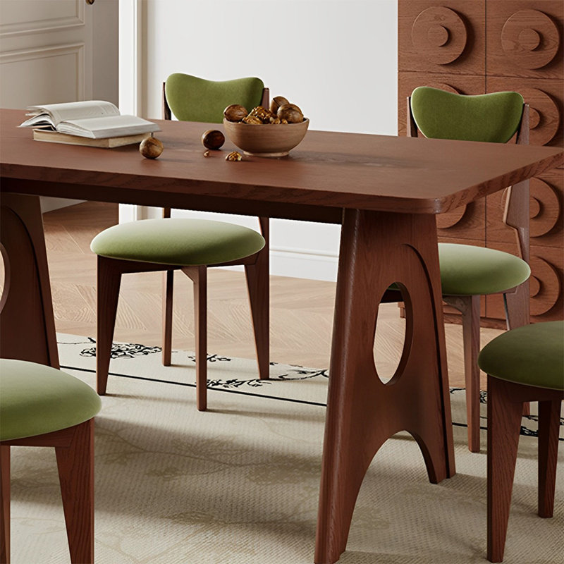 Retro living room Home rectangular dining table sets, 29.52"H x 55.11"L x 31.49"W