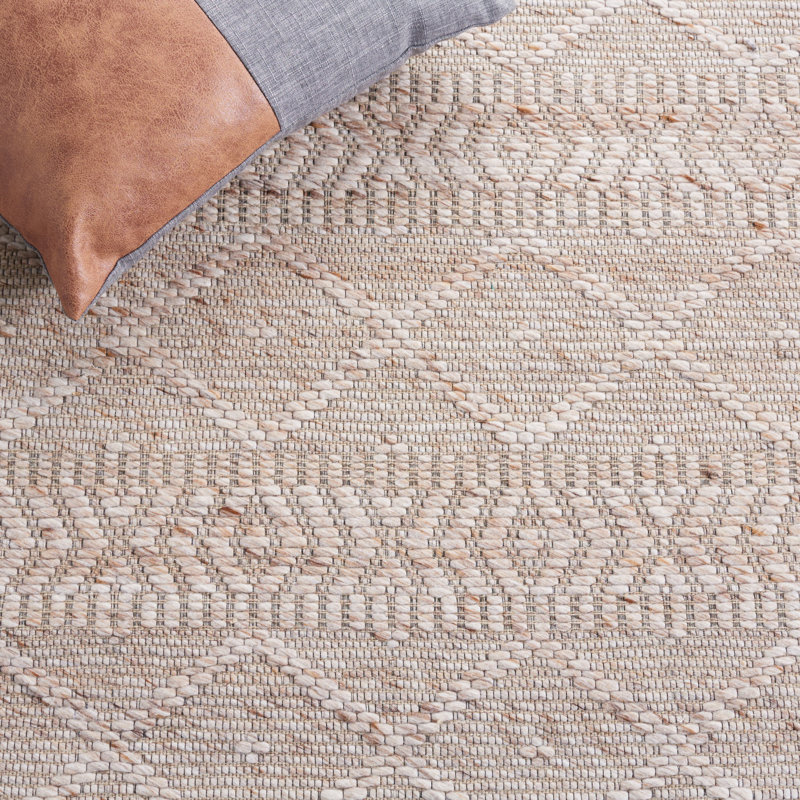 Bouwhuis Flatweave Geometric Indoor Rug, Round 6'