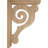 1 1/2"W x 6"D x 8 1/2"H Bulwark Bracket, Red Oak-57847375