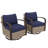 Patio Wicker Swivel Rocking Chairs with Cushions (Set of 2)-102336894