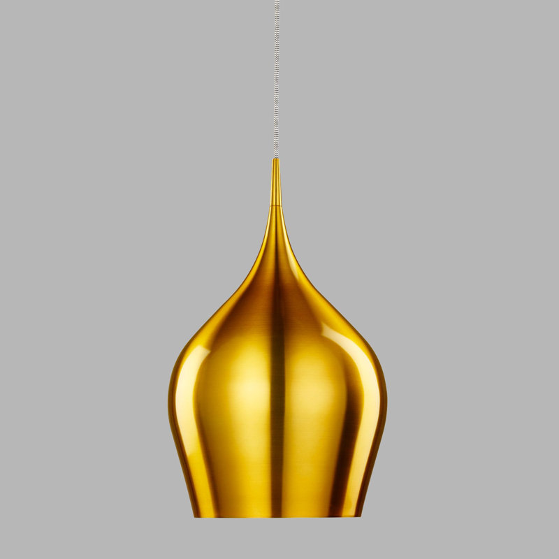 Tori 1 - Light Teardrop Pendant, 160cm H x 26.3cm W x 26.3cm D, Gold