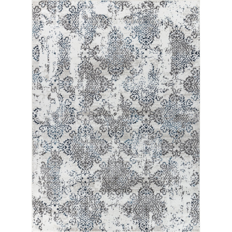 Traditional Rug, Floral Easy to Clean Rug For Living Room, Dining Room, Bedroom, Kitchen, Rectangle 120 x 170 cm
