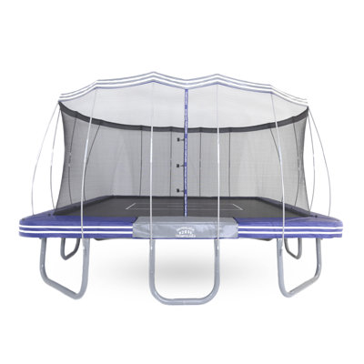 Skywalker Trampolines 15 FT Premium Square Outdoor Trampoline with Safety Enclosure