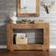 Canapé d'entrée moderne, console en bois