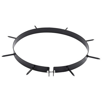 Vidaxl Lawn Aerator Clamp With Spikes 5 Pcs Black 11.81 In Iron