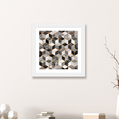 «Black and White Cubes» par Elisabeth Fredriksson - impression d'art graphique