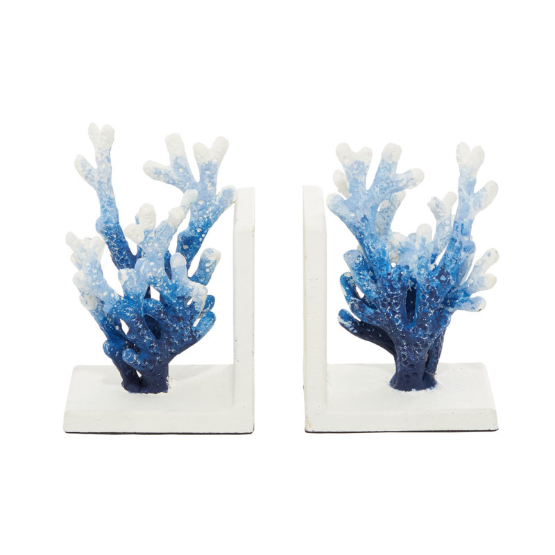 Serre-livres en métal, Bleu, H 7 po x l 15,16 po x P 3,85 po