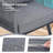 3 Pieces Patio Rattan Bistro Conversation Set, Outdoor All-Weather Wicker Furniture, Grey-1271051748