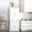 Armoire de cuisine autoportante, armoire de rangement haute avec 2 portes, armoire d'entrée