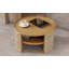 Table basse ronde à 2 niveaux avec base en rotin de rangement de 31,3 po