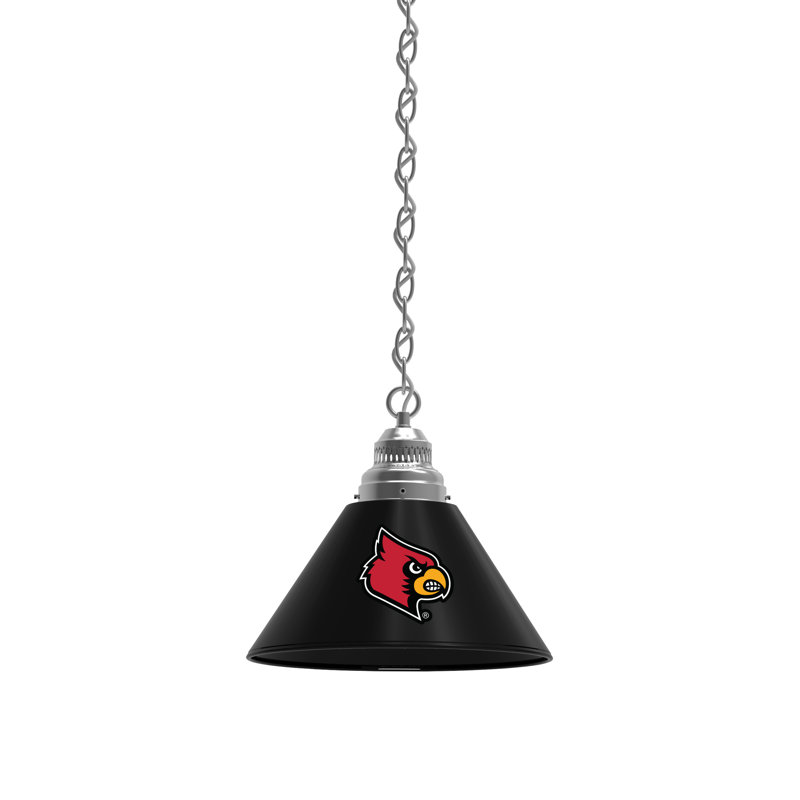 1 - Light Single Pendant, Chrome, Louisville Cardinals