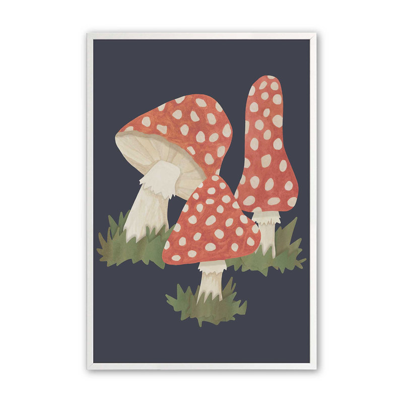 "Poison Mushroom" par Artlovepassion, reproduction d'art sur toile, H 16 po x l 12 po, Blanc