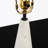 Modern Cone Shaped White Marble Base Table Lamp