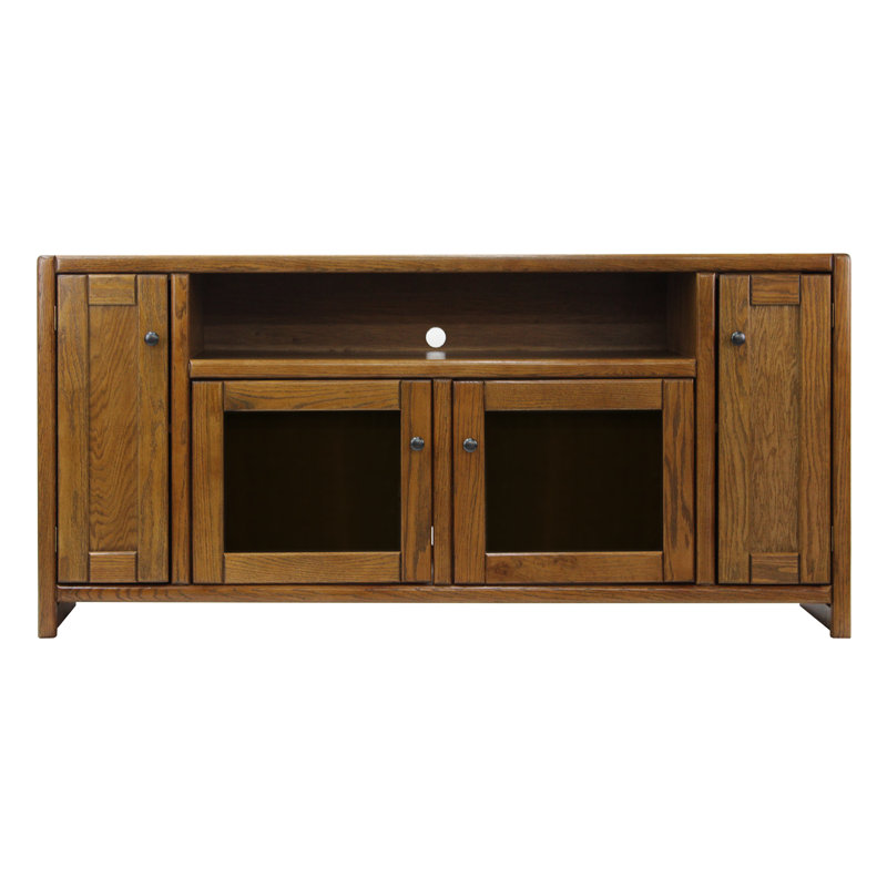 Conner Unfinished TV Stand for TVs up to 85", Bourbon Brown