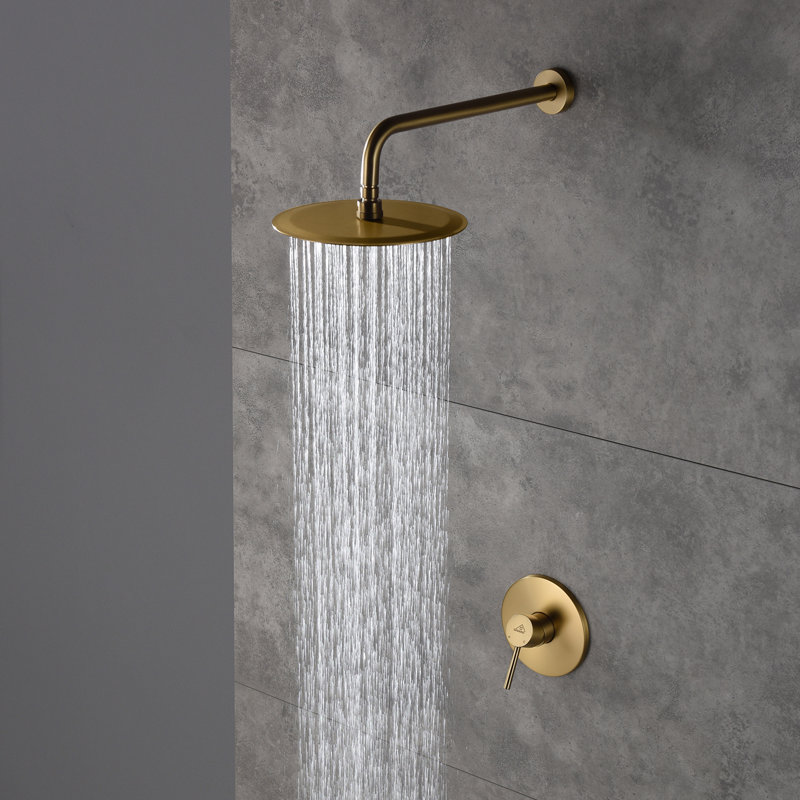 All-In-One Kit with Rough in-Valve, Brushed Gold
