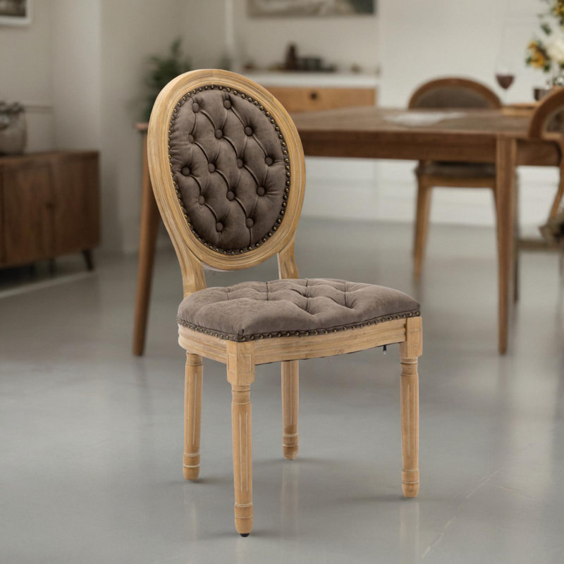 Chaise de salle à manger rembourrée Parsons (ensemble de 2), Brun