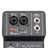 Portable 2 Channel Audio Mixer with 48V Phantom Power