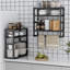 Ensemble de 2 paniers de rangement muraux multifonctionnels en bambou