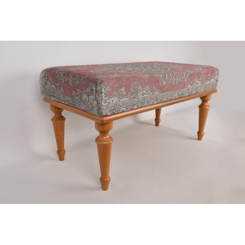 Footstool Bench, Coffee Bench, Ottoman Bench, Upholstered Bench, Turkish Rug Bench, Kilim Bench, Home Decor Bench, Handmade Bench