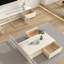 Table basse en bois massif crème Minimalisme-105834977
