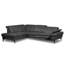 Genuine Leather Reclining Corner Sofa with Adjustable Headrests and Adjustable Armrest and Storage-25563102-25563103