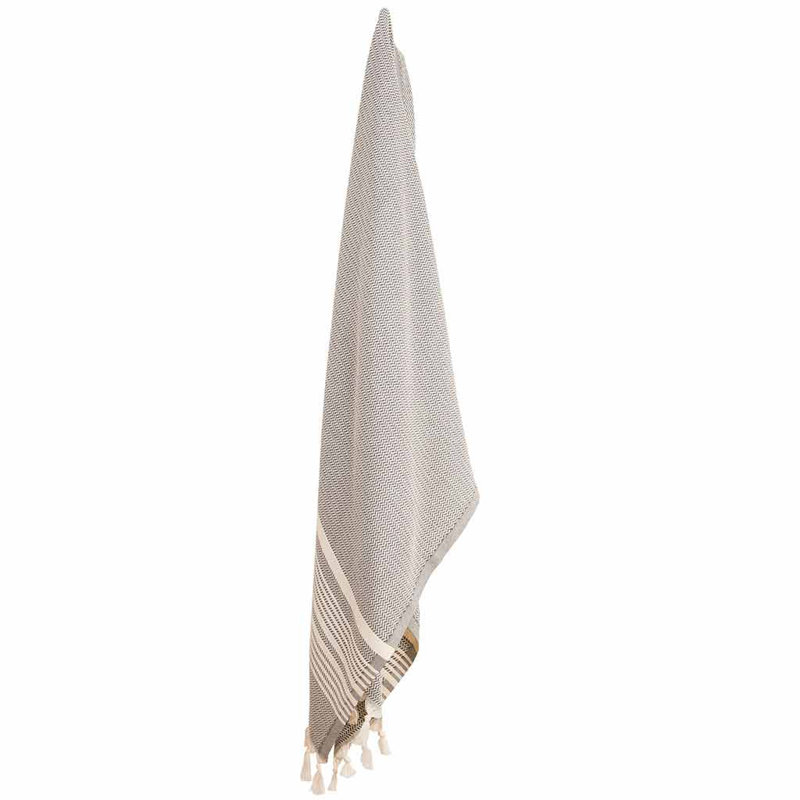 Serviette de plage en coton turc Cavas-Mitson, Ardoise