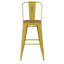 Tabouret à hauteur de comptoir toutes saisons avec siège en résine polyester Brinya-1772882686-1772882687