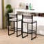 Ensemble de 2 tabourets de bar gris tissés à la main avec tabouret à hauteur de comptoir et tabouret de bar en papier tissé pour la cuisine, la maison et le bureau (gris)