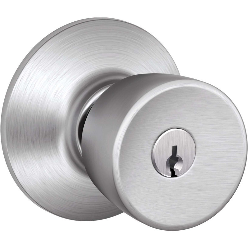 Poignée de porte cloche (entrée), Chrome satiné