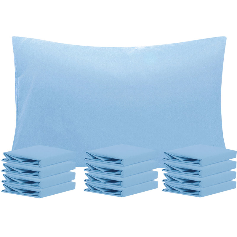  Housse de coussin en microfibre, Bleu ciel, Taie d'oreiller taille très grand