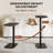 Adjustable Overbed Bedside Table Pneumatic Adjustable Height Laptop Computer with Tray-1758015488