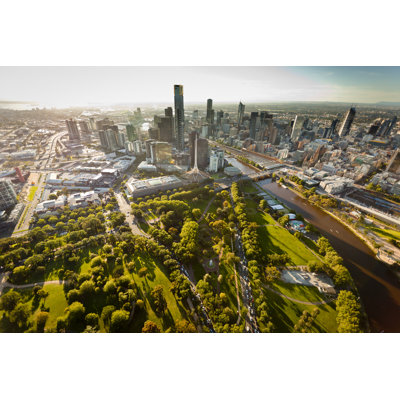 Julie Melbourne Skyline - Wrapped Canvas Print