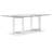 Glass Top Metal Base Dining Table-1709446156