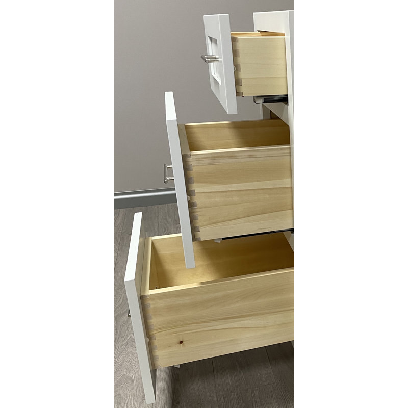 Disar 75'' Double Bathroom Vanity With Drawer Base Only, White