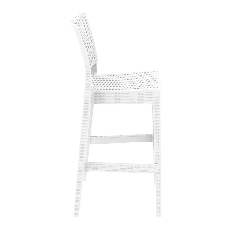 Mcgruder Outdoor 29.5'' Bar Stool, White