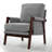 Cindina High Back Mid-Century Modern Accent Armchair with Solid Wood Frame and Plush Cushions for Living Room-108572066