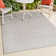 Aarhus High-Low Minimalist Scandi Striped Gray/Ivory Indoor/Outdoor Rug