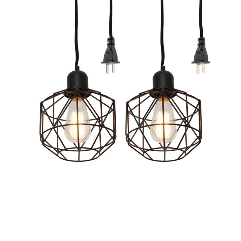 1 - Light Bronze Caged Pendant