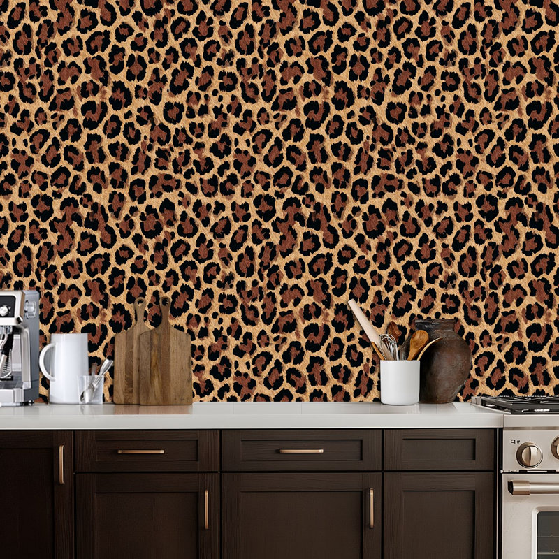 Papier peint auto-adhésif Peler and Stick Leopard, L 118,08 po x l 24 po