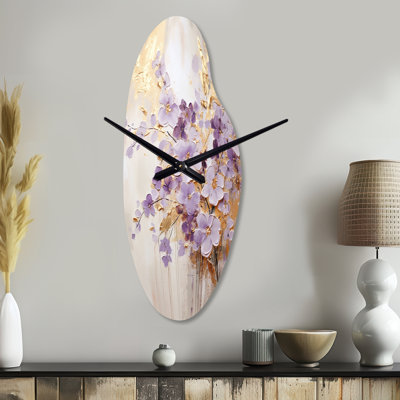 Horloge murale violette et mauve Carlsbourg