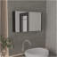 Pharmacie H 19,70 po, avec 2 portes, 3 tablettes, 2 miroirs, noir-1840579719