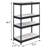 Natural And Black 4-Tier Bookcase