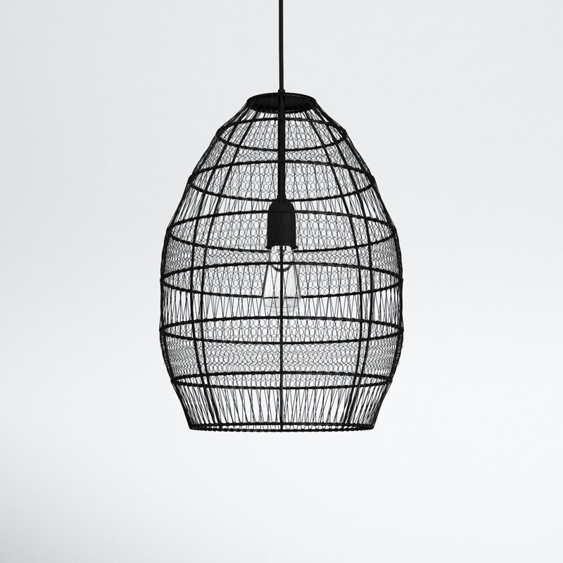 Neddie 1 - Light Single Pendant, Black