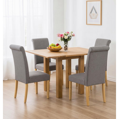 4 -Person Oak Solid Wood Dining Set
