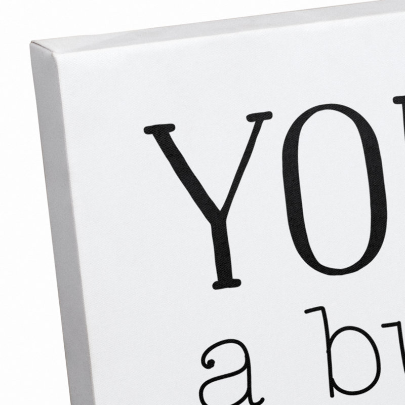 « you is my hero », art encadré Mahar, Toile tendue, H 24 po x l 16 po x P 1,25 po