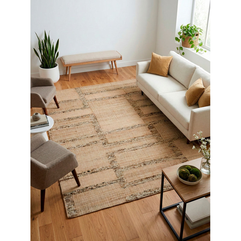 Aquila Area Rug in Natural Tan, Rectangle 9' x 12'