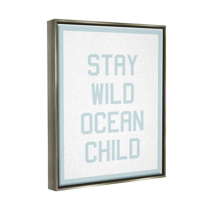 «Latitude Stay® Blue Stay Wild», art mural encadré par Daphne Polselli, H 21 po x l 17 po x P 1,7 po